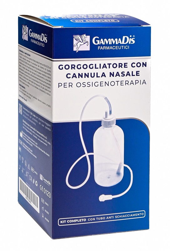 GORGOGLIATORE PER OSSIGENOTERAPIA CON OCCHIALE + CANNULA NASALE GAMMADIS - Angeli Pharm