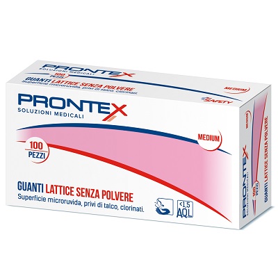 PRONTEX GUANTO IN LATTICE SENZA POLVERE GRANDE 100 PEZZI - Angeli Pharm