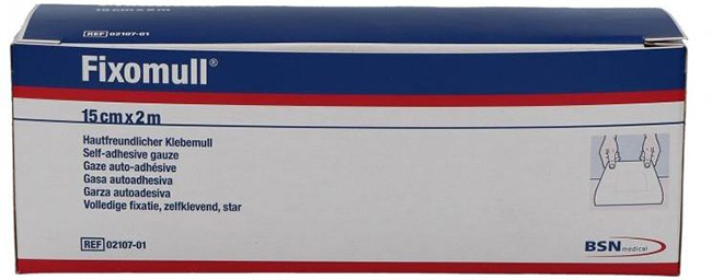 FASCIA AUTOADESIVA IPOALLERGENICA FISSAGGIO SU AMPIA SUPERFICIE FIXOMULL. SUPPORTO IN GARZA DI VISCOSA COLORE BIANCO MASSA IN POLICARBONATO SENZA RESINE E GOMME NATURALI. 15X1000CM - Angeli Pharm
