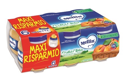 MELLIN OMOGENEIZZATO FRUTTA MISTA 100 G 6 PEZZI - Angeli Pharm