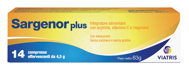 SARGENOR PLUS 14 COMPRESSE EFFERVESCENTI DA 4,5 G - Angeli Pharm