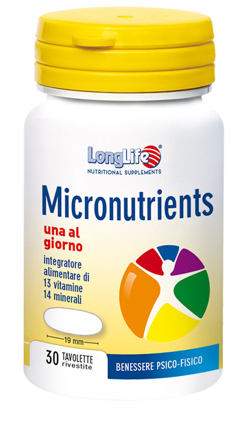 LONGLIFE MICRONUTRIENTS 30 TAVOLETTE RIVESTITE - Angeli Pharm