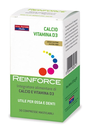 REINFORCE CALCIO + VITAMINA D3 30 COMPRESSE MASTICABILI - Angeli Pharm