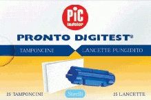 LANCETTE PUNGIDITO PIC DIGITEST GAUGE 28 25 PEZZI + 25 TAMPONCINI ASSORBENTI - Angeli Pharm