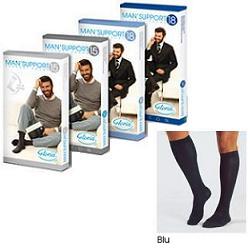 MAN SUPPORT 18 COTONE GAMBALETTO 18 BLU 3 - Angeli Pharm