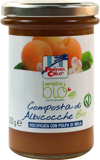 COMPOSTA DI ALBICOCCA CON POLPA DI MELA BIO 320 G - Angeli Pharm