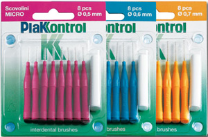 PLAKKONTROL SCOVOLINO CON MANICO MIDI 0,7 8 PEZZI - Angeli Pharm