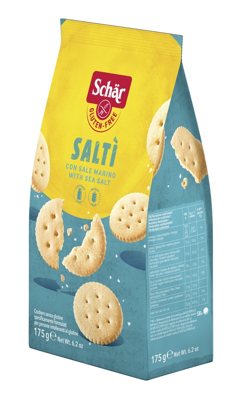 SCHAR SALTI' CRACKER CON SALE MARINO SENZA LATTOSIO 175 G - Angeli Pharm