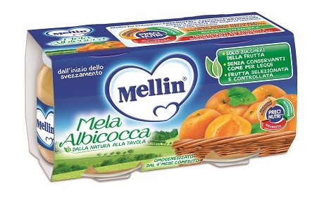 MELLIN OMOGENEIZZATO MELA/ALBICOCCA 100 G 2 PEZZI - Angeli Pharm