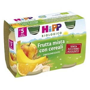 HIPP BIO HIPP BIO OMOGENEIZZATO FRUTTA MISTA CON CEREALI 2X125 G - Angeli Pharm