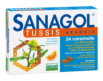 SANAGOL TUSSIS ARANCIA 24 CARAMELLE - Angeli Pharm