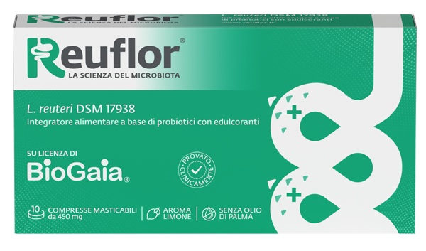 REUFLOR 10 COMPRESSE MASTICABILI AROMA LIMONE - Angeli Pharm