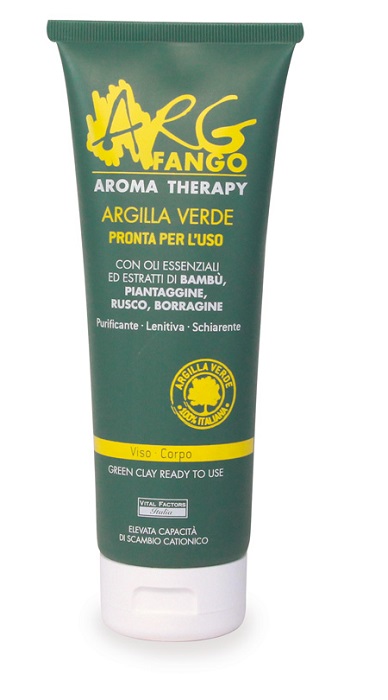 ARGFANGO AROMA THERAPY ARGILLA VERDE PRONTA PER L'USO PER VISO E CORPO 250 ML - Angeli Pharm