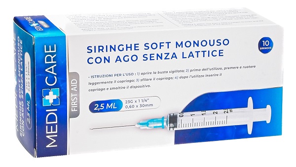 SIRINGA SOFT CAPACITA' 2,5ML AGO GAUGE 23 CONFEZIONE 10 PEZZI GAMMADIS - Angeli Pharm