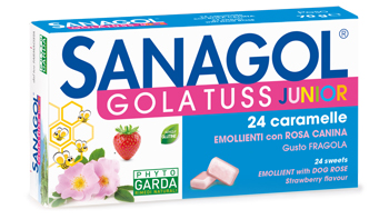 SANAGOL GOLA TUSS JUNIOR FRAGOLA 24 CARAMELLE - Angeli Pharm