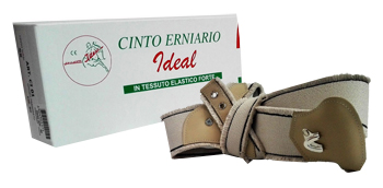 CINTO ERNIARIO IDEAL IN TESSUTO ELASTICO FORTE SINISTRO GRIGIO FRANGIATO 85CM - Angeli Pharm