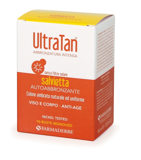 ULTRA TAN SALVIETTE AUTOABBRONZANTI 10 BUSTE - Angeli Pharm