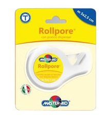 CEROTTO IN ROCCHETTO MASTER-AID ROLLPORE TESSUTO NON TESSUTO CON DISPENSER 2,5CM X 5 M - Angeli Pharm