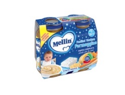 MELLIN BABY CENA COMPLETA FORMAGGINO PASTICA 2 PEZZI DA 200 G - Angeli Pharm