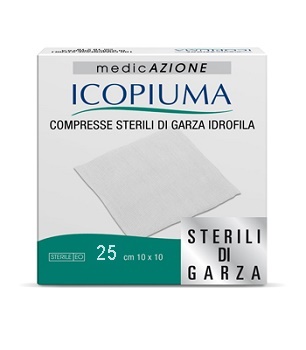 ICOPIUMA GARZA COMPRESSA IDROFILA 10X10CM 25 PEZZI - Angeli Pharm