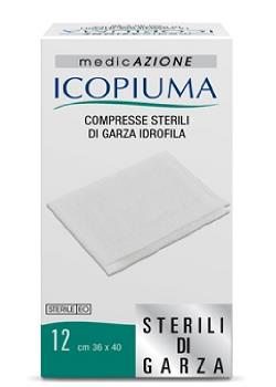 ICOPIUMA GARZA COMPRESSA IDROFILA 36X40CM 12 PEZZI - Angeli Pharm
