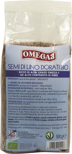 LA FINESTRA SUL CIELO SEMI DI LINO DORATI 500 G - Angeli Pharm