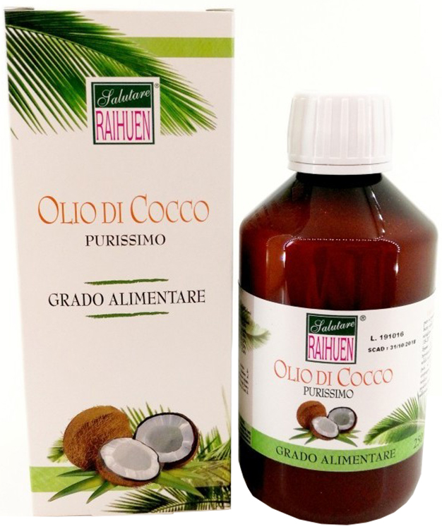 RAIHUEN OLIO COCCO GRADO ALIMENTARE 250 ML - Angeli Pharm