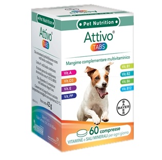 ATTIVO TABS ASTUCCIO DA 60 COMPRESSE ALTAMENTE APPETIBILI - Angeli Pharm