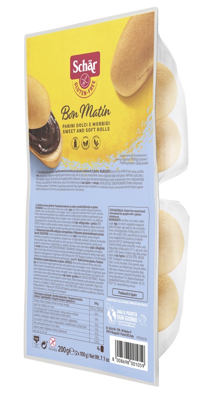 SCHAR BON MATIN PANINI DOLCI E MORBIDI SENZA LATTOSIO 2 PEZZI DA 100 G - Angeli Pharm