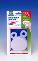 CUSCINETTO PLANTARE REALIZZATO IN GEL DI SILICONE BIANCO SEMITRASPARENTE SAGOMATO PER AMMORTIZZARE E PROTEGGERE PRESSIONE E SFREGAMENTI SOTTO LA PIANTA DEI PIEDI 2 PEZZI - Angeli Pharm