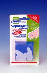 SEPARADITA ANATOMICO PER PIEDE REALIZZATO IN GEL DI SILICONE BIANCO SEMITRASPARENTE SAGOMATO IGIENEPIEDE 2 PEZZI - Angeli Pharm