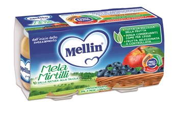 MELLIN OMOGENEIZZATO MELA MIRTILLO 100 G 2 PEZZI - Angeli Pharm