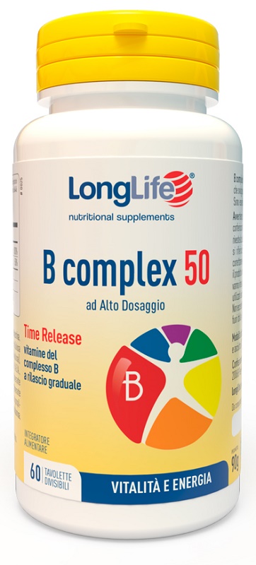LONGLIFE B COMPLEX 50 RILASCIO GRADUALE 60 TAVOLETTE DIVISIBILI - Angeli Pharm