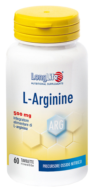 LONGLIFE L-ARGININE 60 TAVOLETTE RIVESTITE DA 900 MG - Angeli Pharm