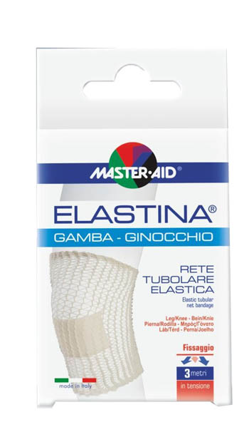RETE TUBOLARE ELASTICA IPOALLERGENICA MASTER-AID ELASTINA GAMBA/GINOCCHIO 3 MT IN TENSIONE CALIBRO 5 CM - Angeli Pharm