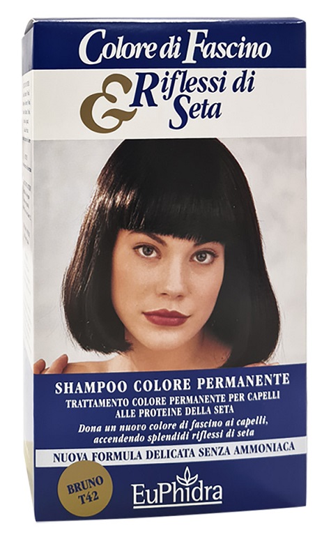 EUPHIDRA COLORE DI FASCINO & RIFLESSI DI SETA SHAMPOO COLORE PERMANENTE 42 BRUNO 120 ML - Angeli Pharm