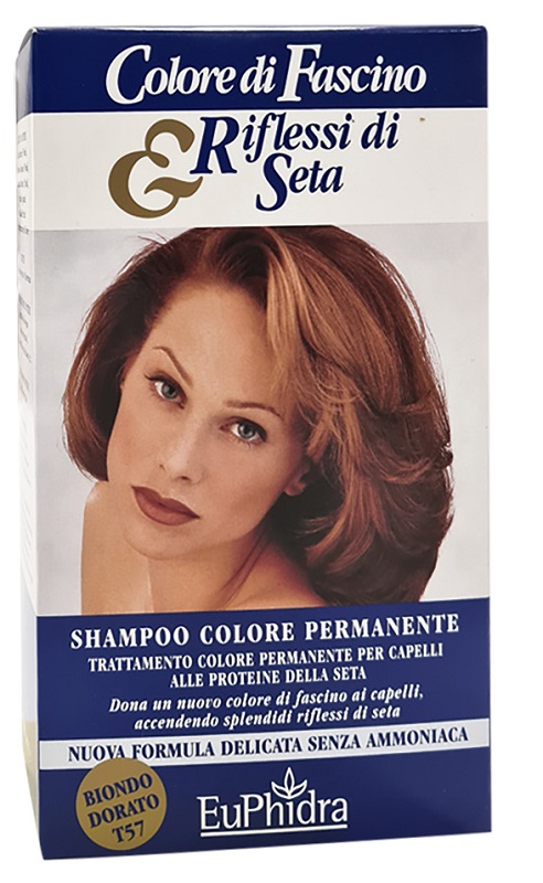 EUPHIDRA COLORE DI FASCINO & RIFLESSI DI SETA SHAMPOO COLORE PERMANENTE 57 BIONDO DORATO 120 ML - Angeli Pharm