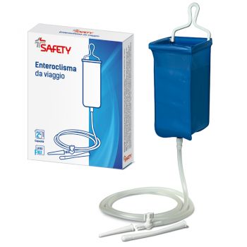 ENTEROCLISMA DA VIAGGIO KLISTER IN GOMMA CON CANNULA ANALE EVAGINALE 2 LITRI - Angeli Pharm