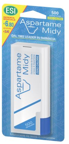 ESI ASPARTAME MIDY 500 COMPRESSE CON DISPENSER - Angeli Pharm