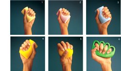 MANUS ABILIS ACCESSORIO PER LA RIABILITAZIONE DELLA MANO. RESISTENZA ALL'URTO DEL MATERIALE MEDIA, DUREZZA SCARSA, COLORE GIALLO SCURO FORMA RETTANGOLARE - Angeli Pharm