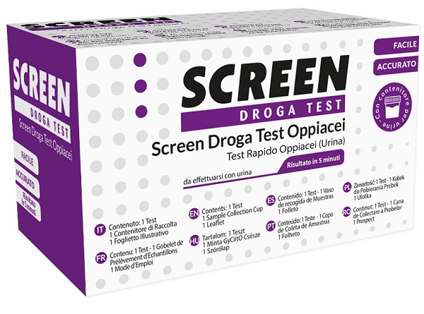 SCREEN DROGA TEST OPPIACEI TEST ANTIDROGA CON CONTENITORE URINA - Angeli Pharm