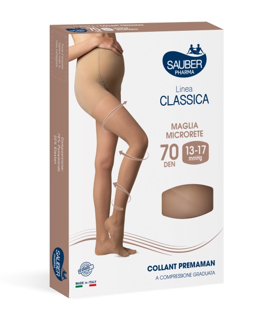SAUBER COLLANT 70 DENARI PREMAMAN MAGLIA MICRORETE NEUTRO BEIGE 5 LINEA CLASSICA - Angeli Pharm