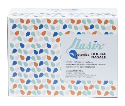 SOLUZIONE FISIOLOGICA ISOTONICA STERILE NASIR IN SCATOLA CON6 SACCHE VERSIONE LUER LOCK DA 500ML - Angeli Pharm