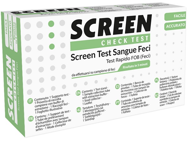 SCREEN TEST RAPIDO PRESENZA DI SANGUE OCCULTO NELLE FECI SCREEN TEST FOB - Angeli Pharm