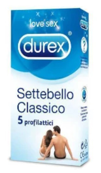 PROFILATTICO DUREX SETTEBELLO CLASSICO 5 PEZZI - Angeli Pharm