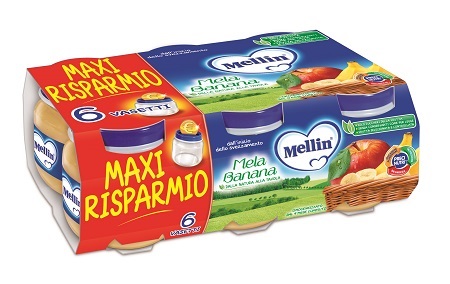 MELLIN OMOGENEIZZATO MELA BANANA 100 G 6 PEZZI - Angeli Pharm