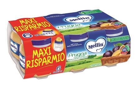 MELLIN OMOGENEIZZATO PRUGNA MELA 100 G 6 PEZZI - Angeli Pharm
