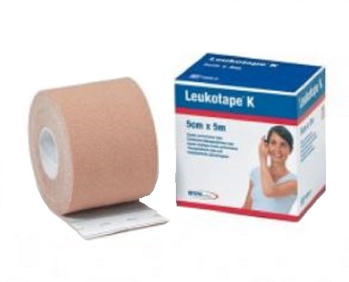 BENDA ADESIVA LEUKOTAPE K PER TAPING FISIOTERAPICO LARGHEZZA 5 CM LUNGHEZZA 5 M COLOR CARNE IN ROTOLO - Angeli Pharm
