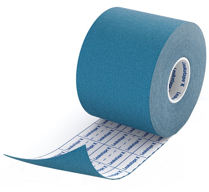 BENDA ADESIVA LEUKOTAPE K PER TAPING FISIOTERAPICO LARGHEZZA 5 CM LUNGHEZZA 5 M COLORE BLU IN ROTOLO - Angeli Pharm