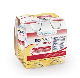 RESOURCE ENERGY VANIGLIA 4 BOTTIGLIE 200 ML NUOVO PACKAGING - Angeli Pharm